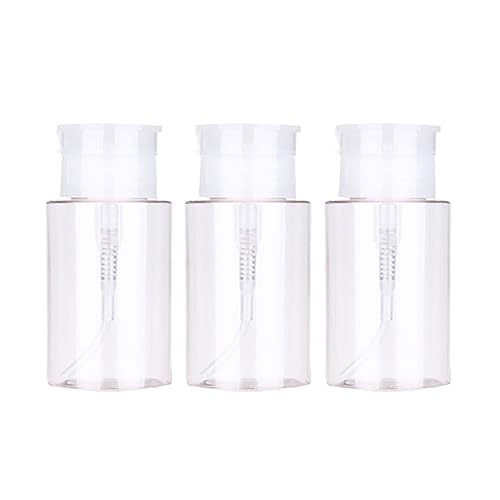 Transparente Nagellackentferner, Pumpflaschen, Make-up-Entferner-Flaschen, Push-Down-Spender, leere Spender, Pumpflaschen, 150 ml, 3 Stück von JIHUOO