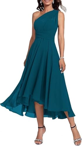JIIL Brautjungfernkleider Grün,Damen Brautjungfernkleider Lang EIN-Schulter Chiffon Formal A-Linie Abendkleider Elegant Sommer Strandkleid Partykleid Braune Orange 32 JIIL Brautjungfernkleider Grün,Damen Brautjungfernkleider Lang EIN-Schulter Chiffon Formal A-Linie Abendkleider Elegant Sommer Strandkleid Partykleid Braune Orange 32 von JIIL