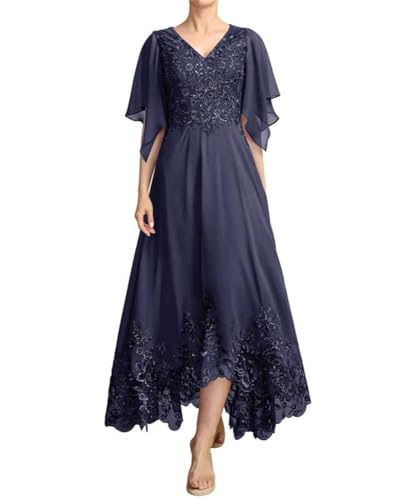 JIIL Lang Brautmutterkleid mit Ärmel - Spitze Elegant Mutter des Bräutigams Kleid für Hochzeit Stürmisch 44 von JIIL