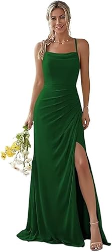 JIIL Prom Dress Long,Damen Brautjungfernkleider Lang - Chiffon Hochzeit Abendkleider Elegant Mit Schlitz A Linie Spaghettiträger Ballkleider Mauve 32 JIIL Prom Dress Long,Damen Brautjungfernkleider Lang - Chiffon Hochzeit Abendkleider Elegant Mit Schlitz A Linie Spaghettiträger Ballkleider Mauve 32 von JIIL