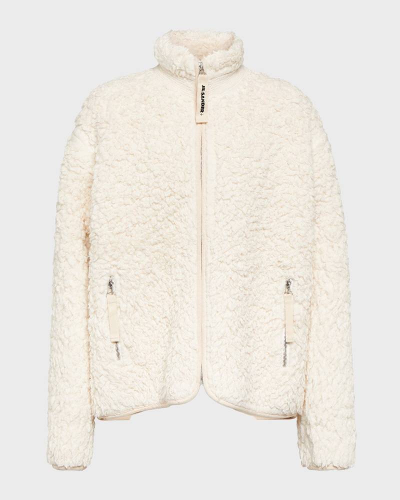 JIL SANDER Zip-Up Jacket Egg shell von JIL SANDER