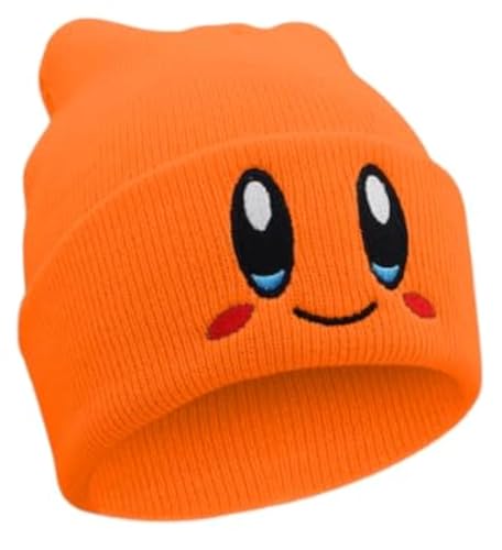 JILANI HANDICRAFT - Kirby Beanie Erwachsenengröße Anime Hut Accessoire Kawaii, Medium-Large, Orange, MEDIUM von JILANI HANDICRAFT