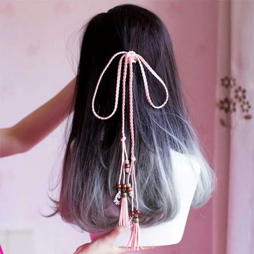JIMINISO Chinesischer Stil Damen Quaste Haarbänder Retro Rot Haar Seil Geflochtene Schleife Stirnband Haarschmuck Kopfschmuck JIMINISO Chinesischer Stil Damen Quaste Haarbänder Retro Rot Haar Seil Geflochtene Schleife Stirnband Haarschmuck Kopfschmuck von JIMINISO