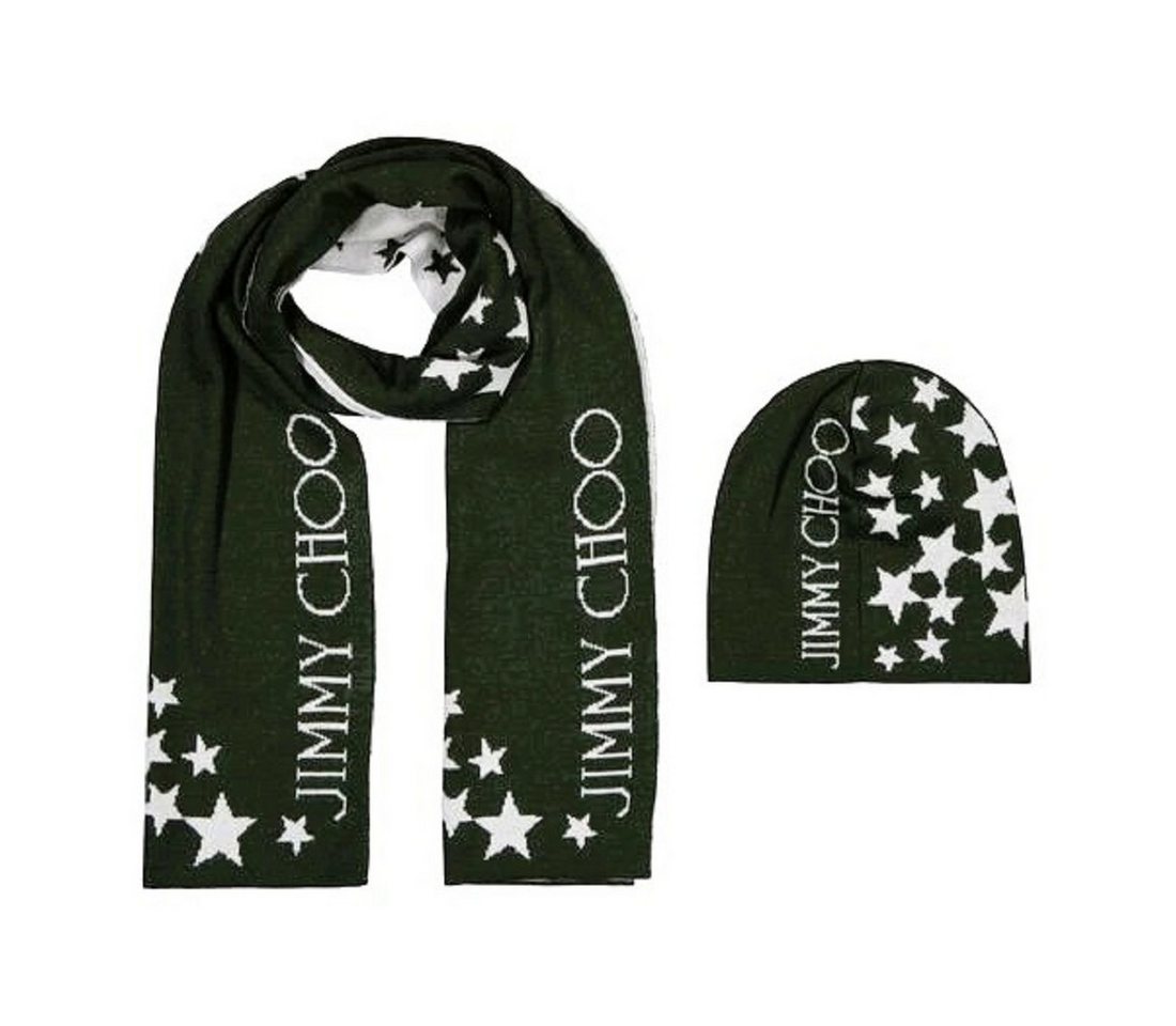 JIMMY CHOO Mütze & Schal Jimmy Choo Damen Beanie Mütze und Schal 2er Set. (2er set) mit niedlichem Print von JIMMY CHOO