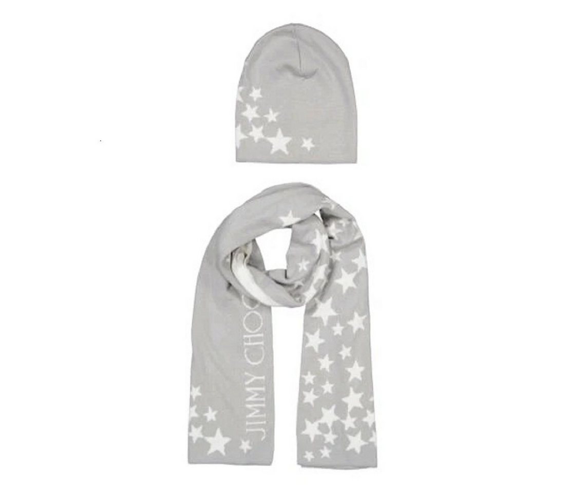 JIMMY CHOO Mütze & Schal Jimmy Choo Mütze/Schal, Jimmy Choo Beanie Hüte und Schal 2er Set. (Mütze/Schal Set) mit niedlichen Print von JIMMY CHOO