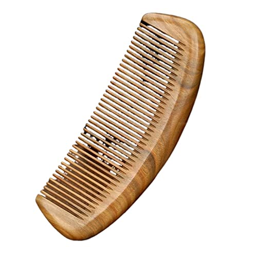 Holz Breit &Feinzahnkamm for lockiges Haar Antistatischer Sandelholz-Haarkamm for Erwachsene und Kinder (Color : Brown, Size : Fine tooth) von JIMNOO