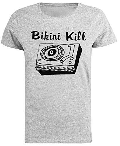 Bikini Kill Logo Graues Damen-T-Shirt Mit Kurzen Ärmeln von JINBETEE