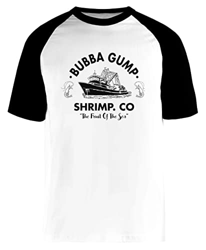 Bubba Gump Shrimp Weißes Unisex-Baseball-T-Shirt Mit Kurzen Ärmeln von Jinbetee