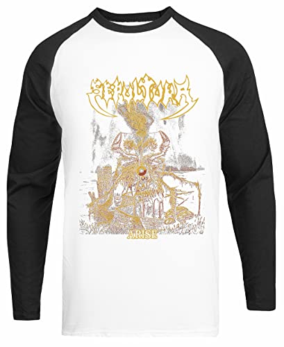 Sepultura - Arise Weißes Unisex-Baseball-T-Shirt Schwarzes Ärmel-T-Shirt von JINBETEE