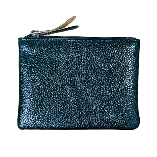 JINBIXIANGDJKS Ausweis-Münzbörse, Praktische Kleine Tasche, Reißverschluss, Einfarbig, Kartenhalter(Green) von JINBIXIANGDJKS