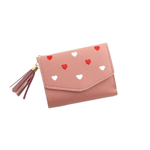 JINBIXIANGDJKS Brieftasche Kurz High-End Love Urban Fashion Geldbörse(Rose) von JINBIXIANGDJKS
