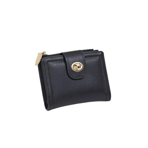 JINBIXIANGDJKS Brieftasche Kurze Einfarbig Einfache Student Multifunktionale Mode Brieftasche(Black) von JINBIXIANGDJKS