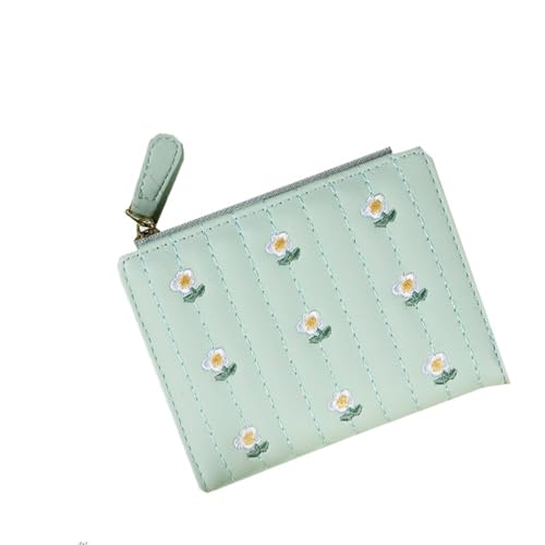 JINBIXIANGDJKS Brieftasche Kurze Geldbörse Kartenhalter modische zweifach faltbar niedlich(Green) von JINBIXIANGDJKS