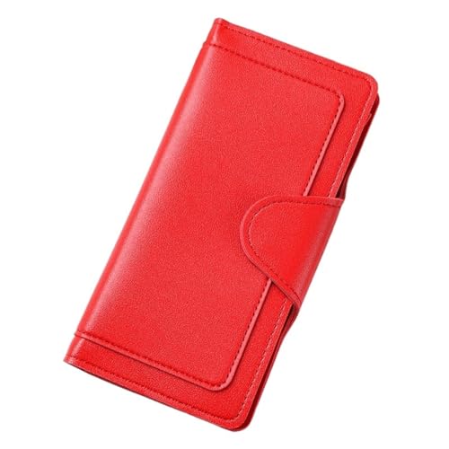 JINBIXIANGDJKS Brieftasche Lange ID Karte Münze Geldbörse Nische Tragbare Bequeme(Red) von JINBIXIANGDJKS