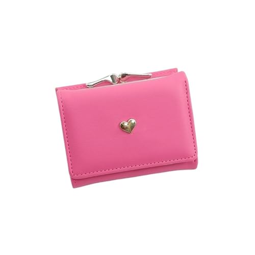 JINBIXIANGDJKS Brieftasche Mode Kurze Stilvolle Einfache Geldbörse(Rosered) von JINBIXIANGDJKS