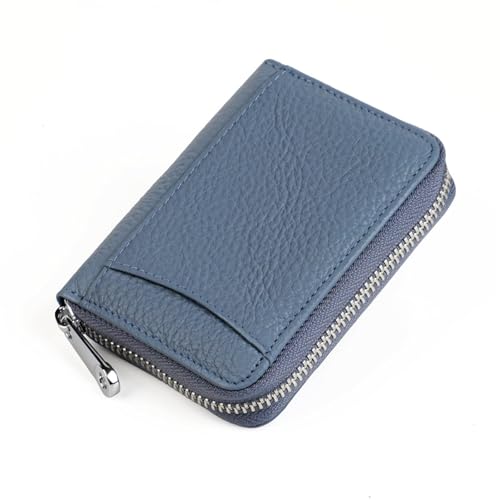 JINBIXIANGDJKS Diebstahlsichere Geldbörse for Jeden Tag, Modischer Kartenhalter(Denimblue) von JINBIXIANGDJKS