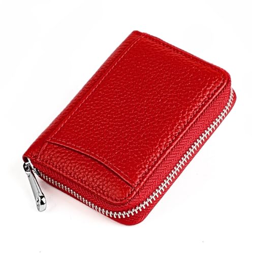 JINBIXIANGDJKS Diebstahlsichere Geldbörse for Jeden Tag, Modischer Kartenhalter(Red) von JINBIXIANGDJKS
