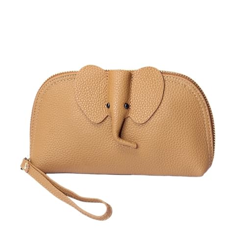 JINBIXIANGDJKS Elefantenform, Modische Brieftasche, Einfache Lange Clutch, Münzgeldbörse(CookieColor) von JINBIXIANGDJKS