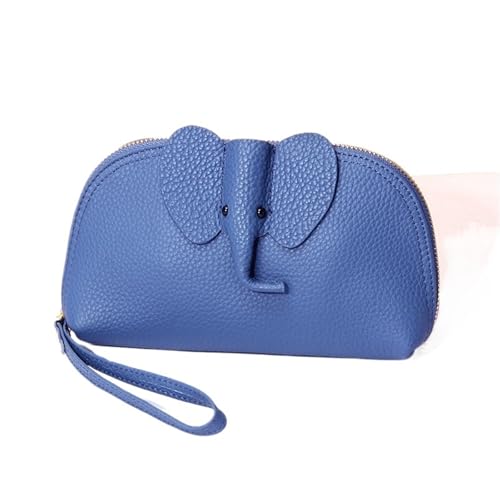 JINBIXIANGDJKS Elefantenform, Modische Brieftasche, Einfache Lange Clutch, Münzgeldbörse(Denimblue) von JINBIXIANGDJKS