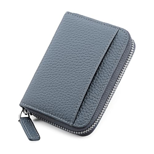 JINBIXIANGDJKS Kartenhalter Akkordeon-Kartenhalter Diebstahlsicherer Reißverschluss Münzkartenhalter Mehrfarbige Optionale Brieftasche(Blue) von JINBIXIANGDJKS