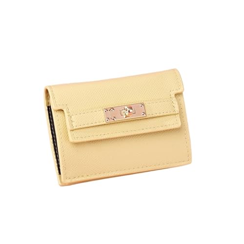 JINBIXIANGDJKS Kartenhalter Kleine Brieftasche Anti-Entmagnetisierung Multi-Card Slot Organ Kartenhalter(Yellow) von JINBIXIANGDJKS