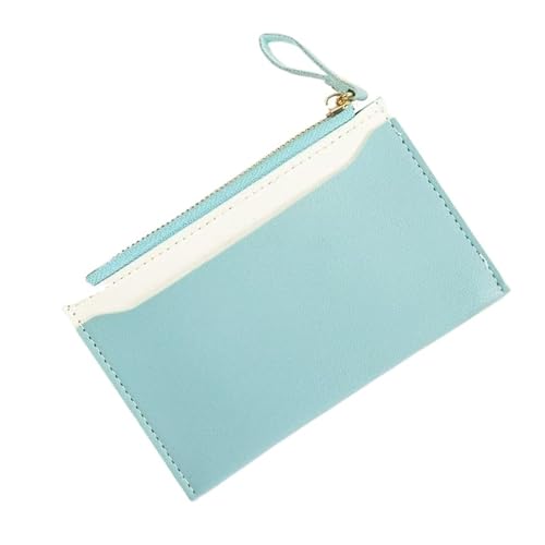 JINBIXIANGDJKS Kartenhalter Unisex Mode Einfache Reißverschluss Geldbörse(Blue) von JINBIXIANGDJKS