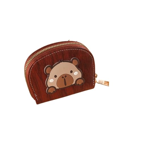 JINBIXIANGDJKS Kurze Täglich Frische Muschelförmige Reißverschluss Modische Einfache Geldbörse(Burgundy) von JINBIXIANGDJKS