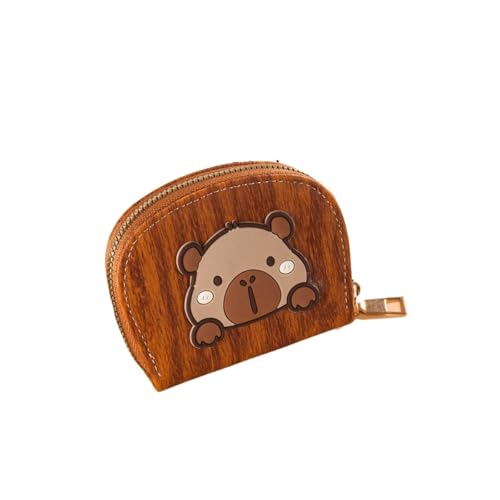 JINBIXIANGDJKS Kurze Täglich Frische Muschelförmige Reißverschluss Modische Einfache Geldbörse(Lightbrown) von JINBIXIANGDJKS