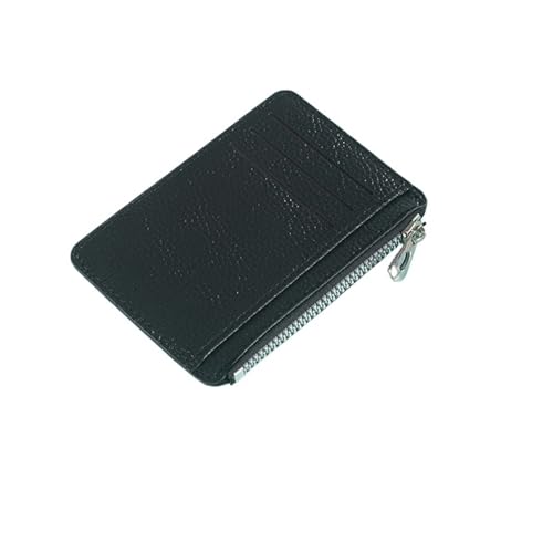 JINBIXIANGDJKS Lässiger Kartenhalter Mit Reißverschluss Und Mehreren Kartenfächern, Münzgeldbörse, Multifunktion(Black) von JINBIXIANGDJKS