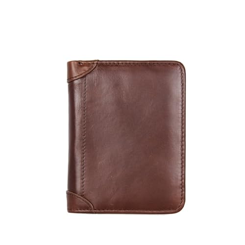 JINBIXIANGDJKS Modische, Kurze Und Einfache Brieftasche Mit Mehreren Kartenfächern, Business-Brieftasche, Große Kapazität, Diebstahlschutz-Brieftasche(Coffee) von JINBIXIANGDJKS