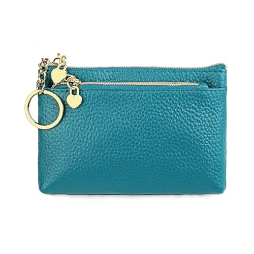 JINBIXIANGDJKS Modische Geldbörse, einfache Brieftasche, multifunktionale kleine Clutch(Lakeblue) von JINBIXIANGDJKS