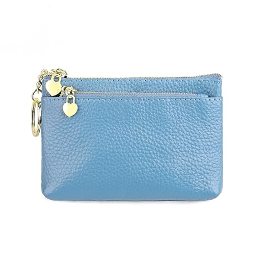 JINBIXIANGDJKS Modische Geldbörse, einfache Brieftasche, multifunktionale kleine Clutch(Lightblue) von JINBIXIANGDJKS