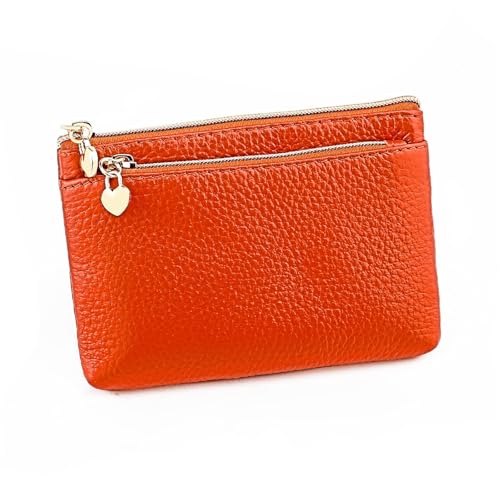 JINBIXIANGDJKS Modische Geldbörse, einfache Brieftasche, multifunktionale kleine Clutch(Orange) von JINBIXIANGDJKS