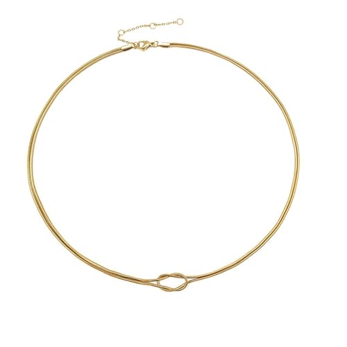 JINBIXIANGDJKS Modische Schlangenkette Halskette Einfache Schlangenknochenkette Vielseitige Schlüsselbeinkette(Gold_OneSize) von JINBIXIANGDJKS