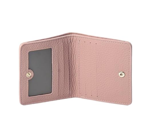 JINBIXIANGDJKS Modische Und Einfache Anti-Entmagnetisierungs-Kurzgeldbörse Mit Nähgarn, Dünne Brieftasche Mit Mehreren Kartenfächern Und Münzbörse(Pink) von JINBIXIANGDJKS