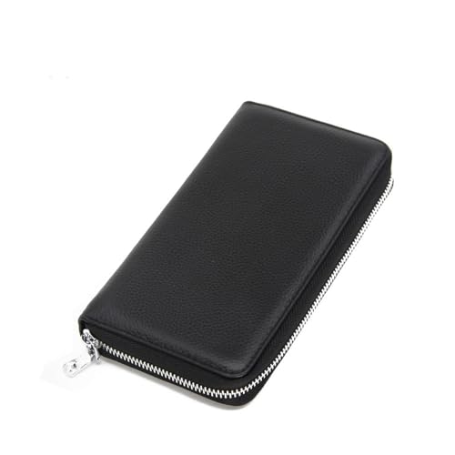 JINBIXIANGDJKS Modischer Akkordeon-Kartenhalter Mit Mehreren Kartenfächern, Einfacher Kartenhalter, Visitenkartenhalter, Lange Brieftasche(Black) von JINBIXIANGDJKS