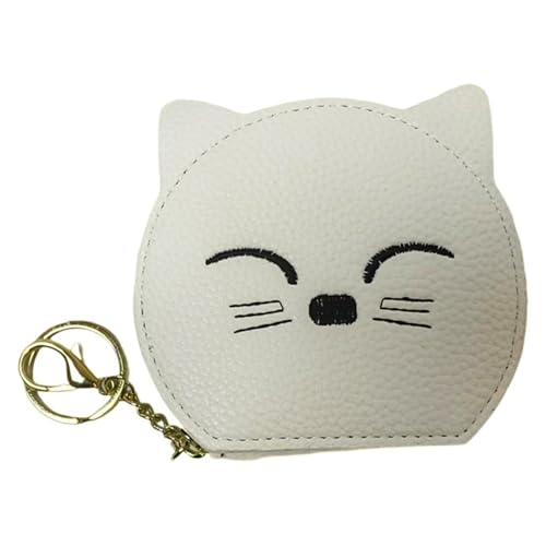JINBIXIANGDJKS Niedliche Münzbörse Mit Cartoon-Katze, Praktische Aufbewahrung for Kosmetikkartenhalter(White) von JINBIXIANGDJKS
