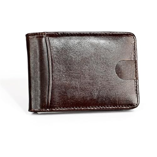 JINBIXIANGDJKS Retro-Geldbörse, Modischer Kartenhalter, Einfache Geldbörse for Den Alltag(Coffee) von JINBIXIANGDJKS