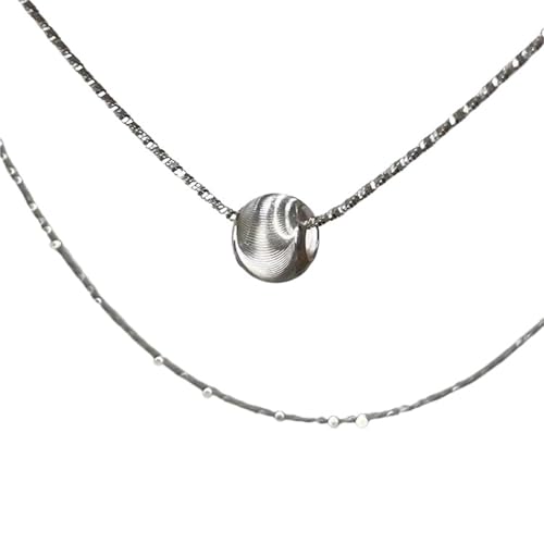 JINBIXIANGDJKS Runde Perlenkette High-End-Nischendesign Einfache Halskette von JINBIXIANGDJKS