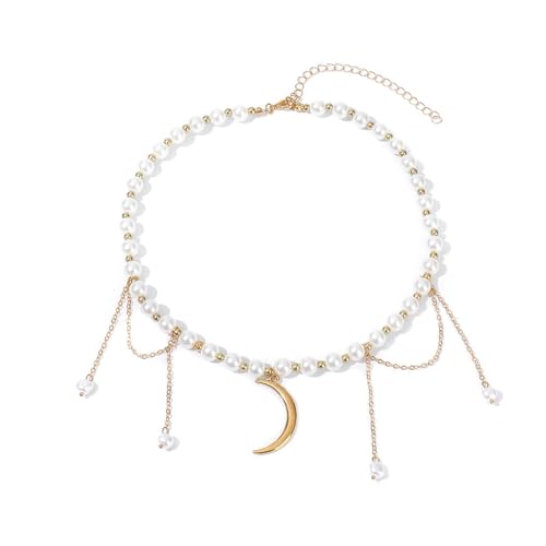 JINBIXIANGDJKS Schmuck Retro Quaste Halskette Nische Design Temperament Halskette(StyleA_OneSize) von JINBIXIANGDJKS