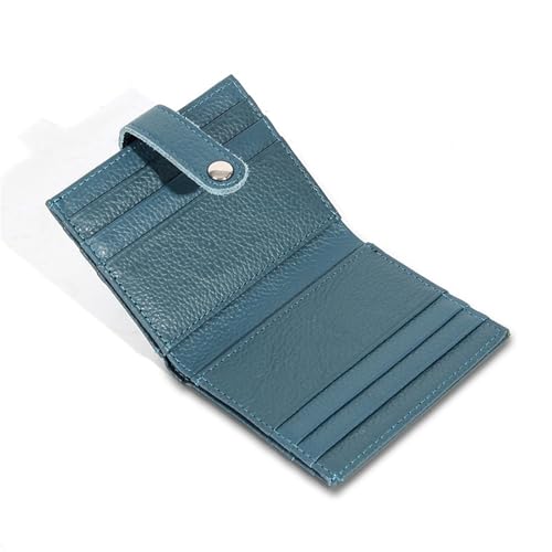 Mode Brieftasche Einfache Multi-Karte Halter Zwei Falten Brieftasche Kurze Geldbörse(Lightblue) von JINBIXIANGDJKS