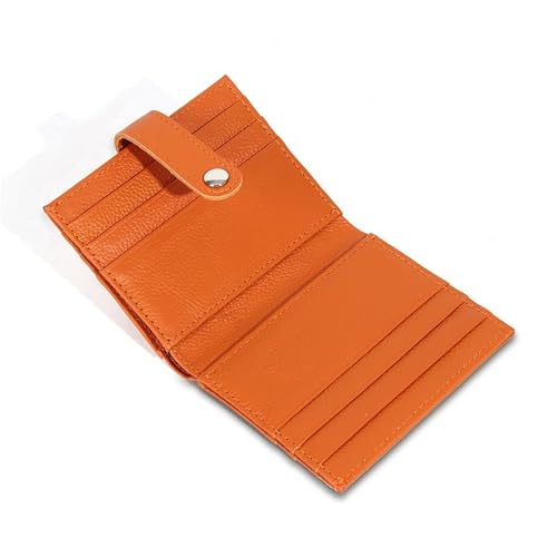 Mode Brieftasche Einfache Multi-Karte Halter Zwei Falten Brieftasche Kurze Geldbörse(Orange) von JINBIXIANGDJKS