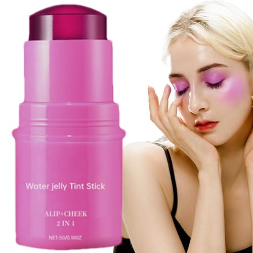 JINGAN Jelly Blush Stick Stain, Jelly Lippenstift-Tönung, 5g Make-up Lipgloss, Gute Farbgebung, getönter Wangen-Lipgloss, Make-up-Lidschatten, natürlich für das tägliche Make-up von JINGAN