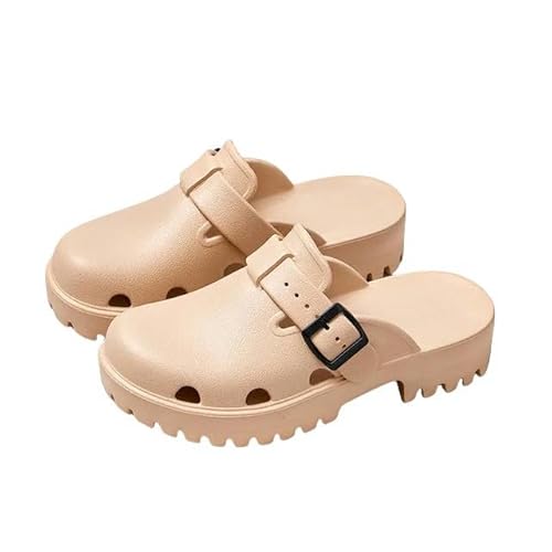 Herren Clogs Sommerheels Verstopft Frauen Sandalen Weiche Plattform Moderne Slipper Street Strand Schuh Schuh Schuh von JINGBDO