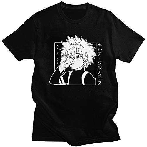 Paar Hunter x Hunter Killua Hisoka Gon T-Shirt für Damen Herren, Anime Sommer Harajuku Streetwear Premium Kurzarm Bluse mit rundem Hals von JINGHE