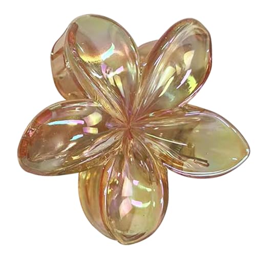 Haarklammer mit Blumen-Motiv für Frauen, Acryl hawaiianische -Haarspange, Multifunktionale -Blumen-Haarklammern, Für Frauen Und Mädchen, Dickes Langes Haar, Dünnes Haar von JINGLING