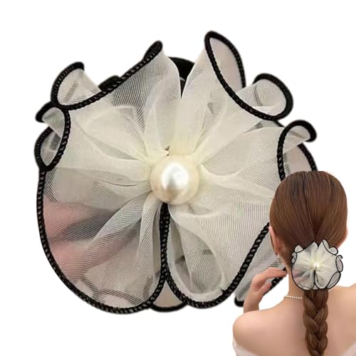 JINGLING Blumen-Haarklammer, Blumen-Haarklammer - Netzblumen-Haarklammern | Haarspangen für Damen, Pferdeschwanz-Haarhalter, Haar-Styling-Zubehör für Frauen und Mädchen von JINGLING