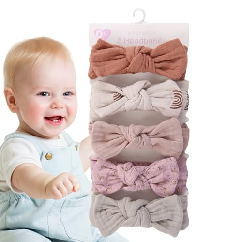 JINGLING Die Kopfbänder für Babys und Mädchen, Stirnbänder für Babys und Mädchen – Haarband mit Schleifen | Haarbänder 7,1 x 1,4 Zoll mit Schleife, Beleuchtungszubehör von JINGLING