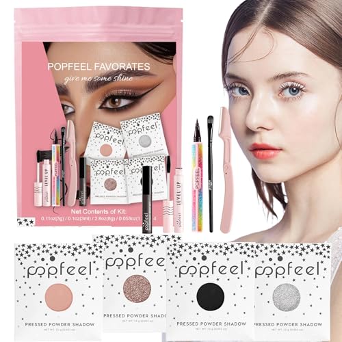 JINGLING Farbenfrohes Make-up-Set, tragbares Make-up-Set – farbenfrohes Make-up-Set, schmutzabweisend, langanhaltendes Make-up-Set für Mädchen, tragbares Make-up-Set mit Lidschatten JINGLING Farbenfrohes Make-up-Set, tragbares Make-up-Set – farbenfrohes Make-up-Set, schmutzabweisend, langanhaltendes Make-up-Set für Mädchen, tragbares Make-up-Set mit Lidschatten von JINGLING