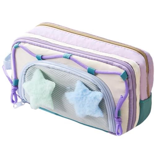 JINGLING Federmäppchen Tasche | Große Kapazität Federmappe Stiftetasche | Schreibwarenorganizer für Radiergummi Marker Lineal Haftnotizen für Schüler Kindergarten Universität Reise Rucksack von JINGLING